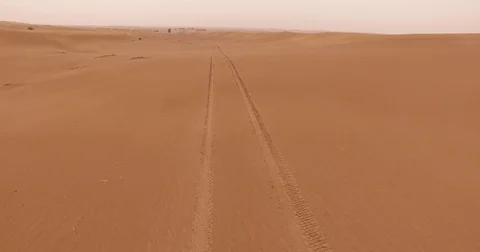 Tracks in Desert Video stock 80325139