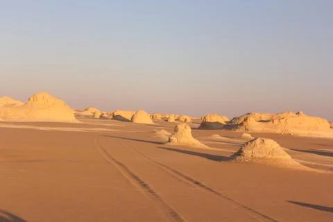 Tracks in the Desert Stock Photos