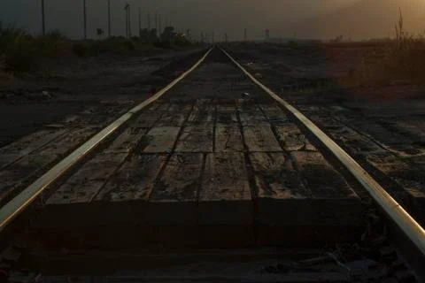 Tracks at Dusk Stock Photos
