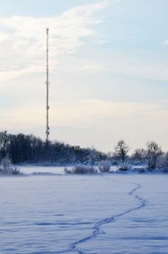 Tracks to the mast Stock Photos