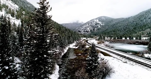 Tracks to Moffat Tunnel 4K Stock Footage