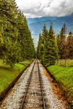 Tracks in mountain Stock Photos