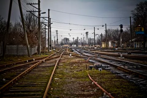 The tracks Stockfoto's