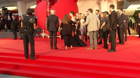 Tracks red carpet Stock Footage 63480430