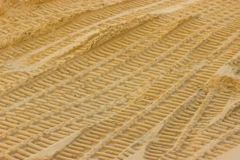 Tracks on the sand, Stock Photos
