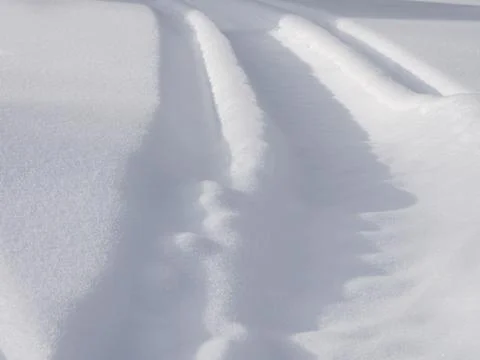 Tracks in snow Stock Photos