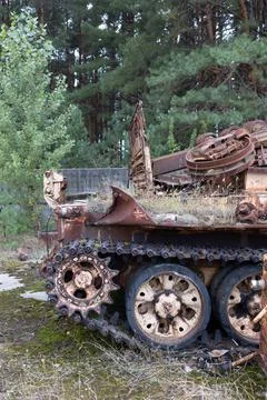 Tracks of the tank Stock Photos