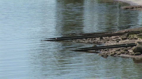 Tracks into water 動画素材 580772