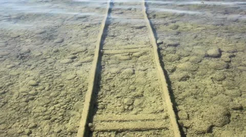 Tracks water Stock Footage 11951219