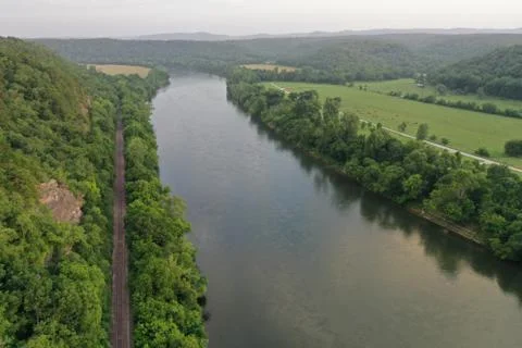 Tracks on White River Foto stock