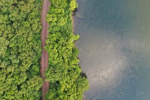 Tracks on White River Foto stock