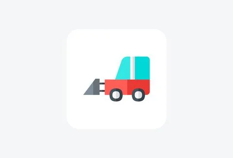 Tracktor, vehicle fully editable vector fill icon Illustrazione stock