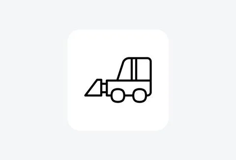 Tracktor, vehicle fully editable vector fill icon Stock Illustration