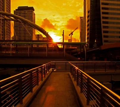 Tract in the evening. Foto stock