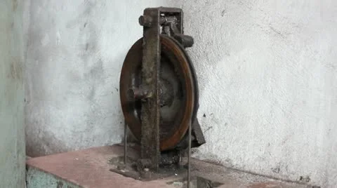 Traction Elevator Mechanism _7 Stock Footage 11029722