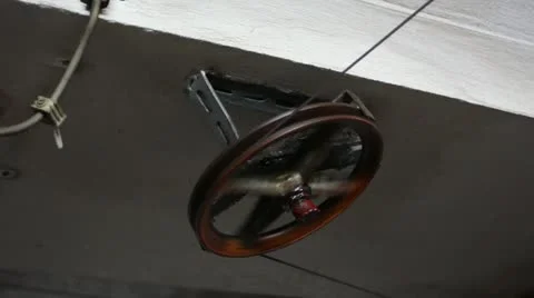 Traction Elevator Mechanism wheel _4 Video stock 11035563