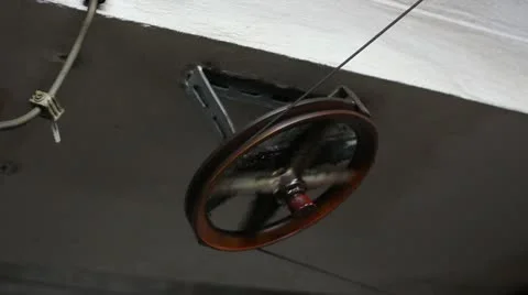 Traction Elevator Mechanism wheel _5 Video stock 11035821
