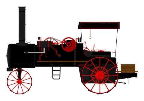 Traction engine Illustrazione stock