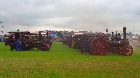 Traction engine rally Stock Footage 76955937