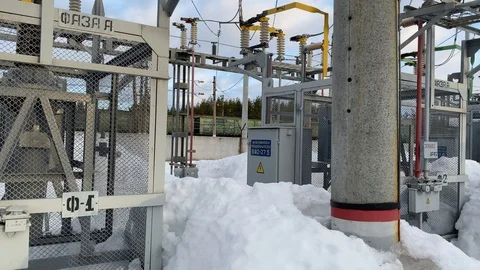 Traction substation equipment Stock Footage 126050079