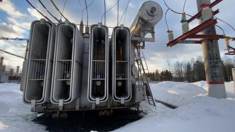 Traction substation equipment Stock Footage 126050168