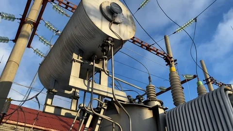 Traction substation equipment Stock Footage 126050262