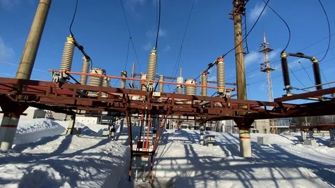 Traction substation equipment Stock Footage 126050465
