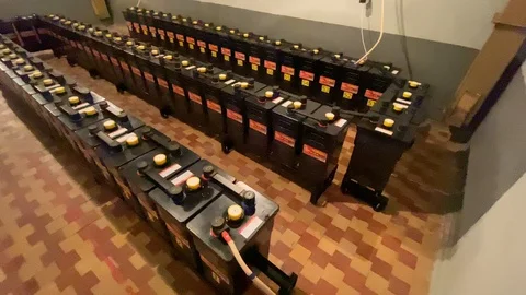 Traction substation equipment Stock Footage 126050593