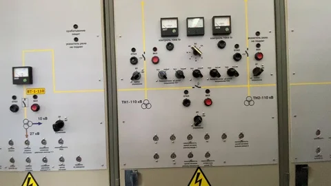 Traction substation equipment Stock Footage 126050871
