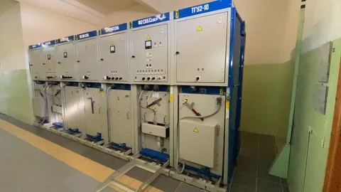 Traction substation equipment Stock Footage 126051209
