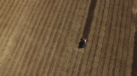 Tractor aerial view Stock Footage 55301344