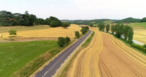 Tractor in aerial view Stock Footage 94713655