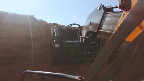 Tractor in agriculture, tractor workflow 스톡 동영상 347151259