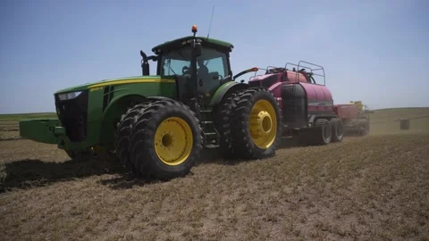 Tractor and Bailor (2) Stock Footage 221861256