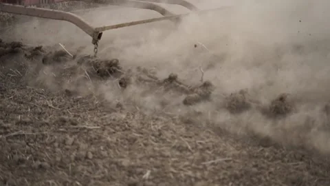 Tractor and Harrows Stock Footage 165710272