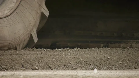 Tractor and the road roller Stock Footage 31958957