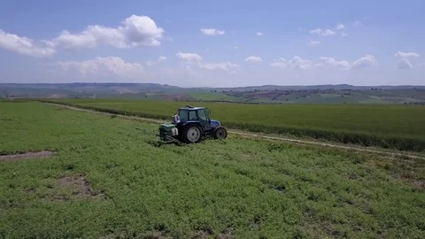 Tractor and wheat Stock Footage 83178053