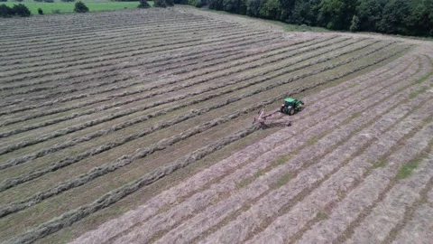 Tractor Angle Pull Back Stock Footage 158347720