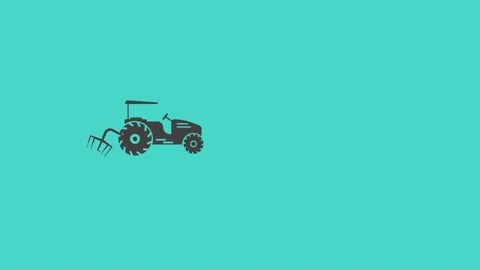 Tractor animation in 4k. Stock Footage 201025897
