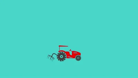Tractor animation,best animation in 4k. Stock Footage 201025886