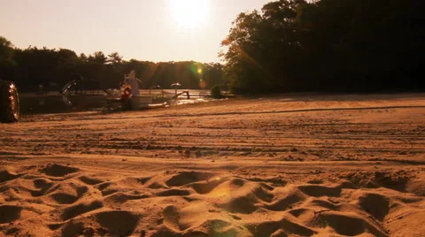 Tractor on a Beach 2 Stock Footage 41433509