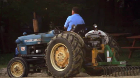 Tractor on a Beach 6 Stock Footage 41432477
