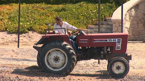 Tractor on the beach Video stock 23872451