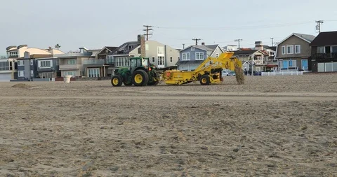 Tractor at the Beach Stock Footage 101672987