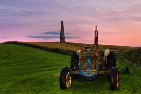 Tractor at Bilsington Fotos de archivo