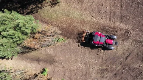 Tractor Cleaning Ground. Stock Footage 162274917