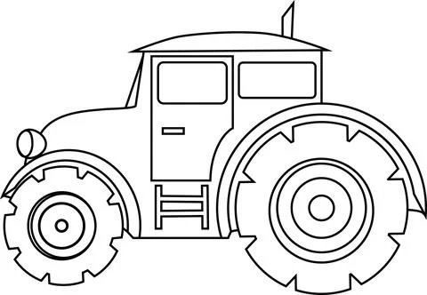 Tractor coloring book Stock Illustration