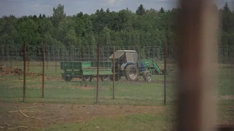 THE TRACTOR IS COMING 3 Stock Footage 158127105
