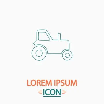 Tractor computer symbol Stock Illustration