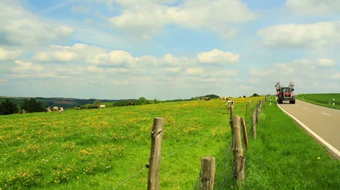 Tractor on the countryside. Stock Footage 63825695